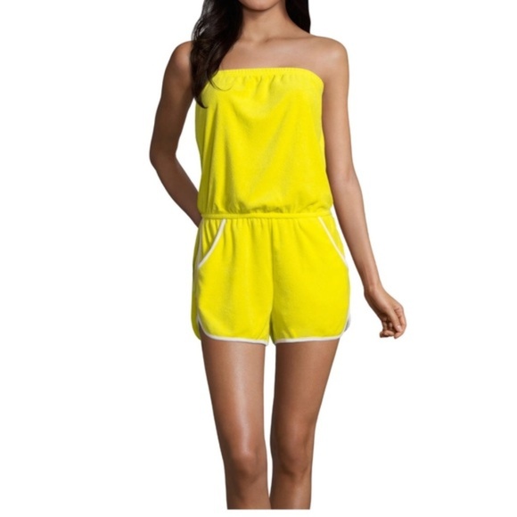 flirtitude Pants - Flirtitude active tube Romper Yellow